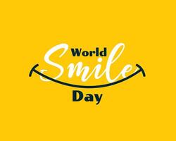 stilvoll Welt Lächeln Tag Hintergrund zum glücklich und heiter Gesichter vektor