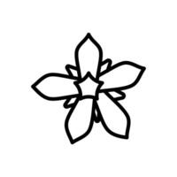 Borretsch Blume Symbol im Vektor. Logo vektor