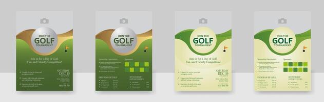 golf flygblad vektor layout design mall för extreem sport händelse, turnering eller mästerskap