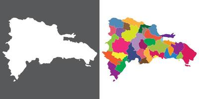dominikanisch Republik Karte. Karte von dominikanisch Republik im einstellen vektor