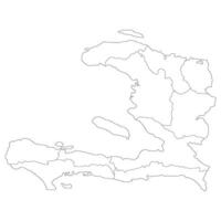 Haiti Karte. Karte von Haiti im administrative Provinzen im Weiß Farbe vektor