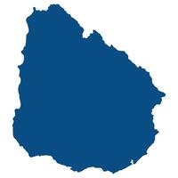 uruguay Karta. Karta av uruguay i blå Färg vektor