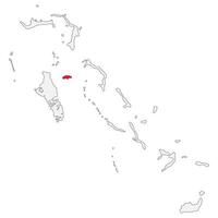 Karta av Bahamas med huvudstad stad nassau vektor