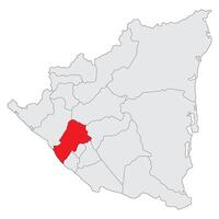 Karte von Nicaragua mit Hauptstadt Stadt Managua vektor