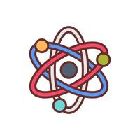 nuklear Physik Symbol im Vektor. Logo vektor