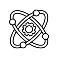 Ingenieurwesen Physik Symbol im Vektor. Logo vektor