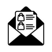 Einkaufen E-Mails Symbol im Vektor. Logo vektor