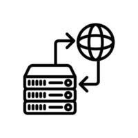 Daten Hosting Symbol im Vektor. Logo vektor