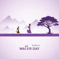 värld vatten dag, affisch, släppa av. sparande vatten och. 22 Mars, vektor vatten dag social media posta, design.