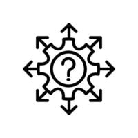 Entscheidung Herstellung Symbol im Vektor. Logo vektor