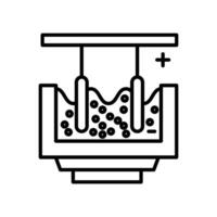 Metall Überzug Symbol im Vektor. Logo vektor