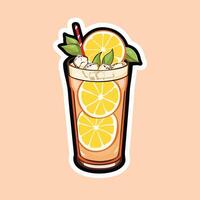 Limonade Wonne. Vektor Grafik Illustration von ein erfrischend Glas von Limonade, Erfassen das Wesen von Sommer- Kühle.
