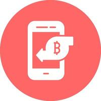 Bitcoin-Symbol für mobilen Vektor