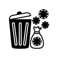 infiziert Abfall Symbol im Vektor. Logo vektor