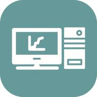 Bildschirmvektorsymbol für Diagrammlinie vektor