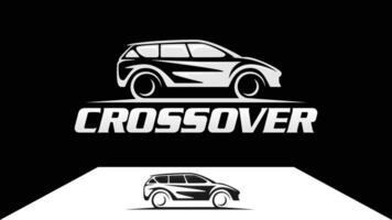 bil sUV service logotyp mall. bil- crossover reparera tema begrepp. vektor