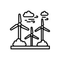 Wind Turbinen Symbol im Vektor. Logo vektor