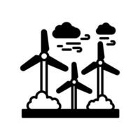 Wind Turbinen Symbol im Vektor. Logo vektor