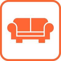 Sofa-Vektor-Symbol vektor