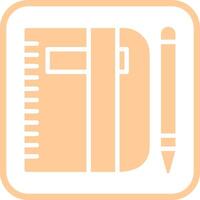 penna och bok vektor ikon