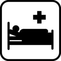 geduldig Bett Vektor Symbol