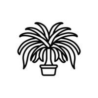 Pferdeschwanz Palme Symbol im Vektor. Logo vektor