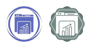 hemsida statistik vektor ikon