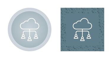 Wolke Zusammenarbeit Vektor Symbol