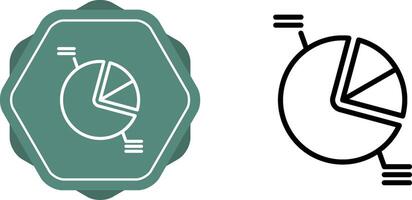 Kreisdiagramm-Vektorsymbol vektor