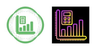 kalkylator med Graf vektor ikon