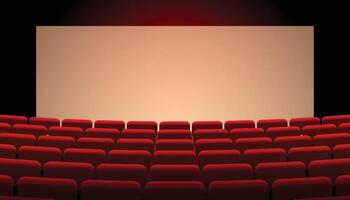 rot Kino Theater Sitze mit Wasser Bildschirm vektor