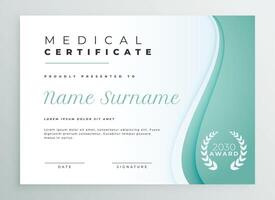 Ärzte Anerkennung Zertifikat Vorlage ein Papier von Erfolg vektor