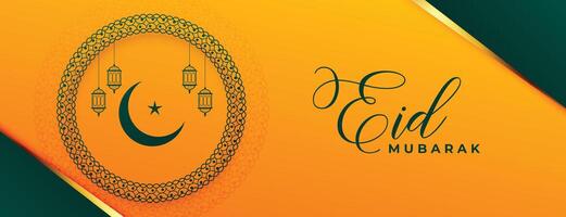 eid Mubarak Feier elegant Banner Design vektor