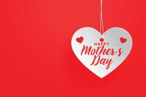 glücklich Mütter Tag rot Thema Herz Hintergrund Design vektor