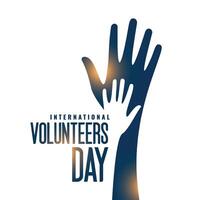 kreativ International Freiwillige Tag Hintergrund Licht bewirken vektor