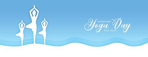 atemberaubend International Yoga Tag Banner zu fördern Wellness und Entspannung vektor