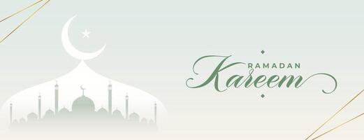 Ramadan kareem Arabisch Banner mit Moschee Design vektor