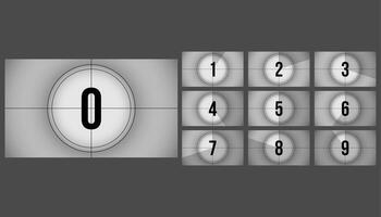 Film Nummer Countdown Timer Folien vektor