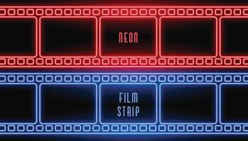 rot und Blau Neon- Film Streifen Hintergrund vektor