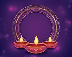 indisch Festival glücklich Diwali glänzend Hintergrund mit Bild oder Text Raum Vektor