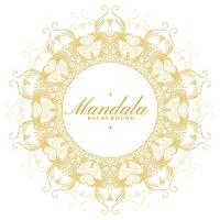 Henna inspiriert golden Mandala Textur Hintergrund Design vektor