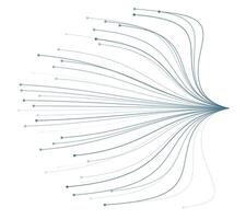 abstrakt Digital Technik Linien Hintergrund zum Cyber Netzwerk vektor