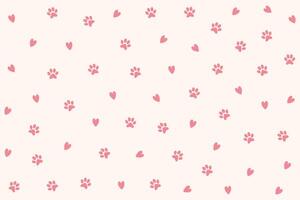 bezaubernd Pfote drucken Muster Hintergrund perfekt zum Kinder und Tier Liebhaber vektor