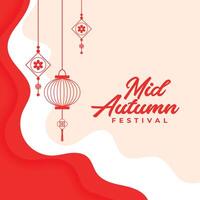 Chinesisch Dekorationen zum das Mitte Herbst Festival Feier vektor