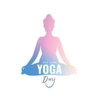 glücklich International Yoga Tag Hintergrund von Immunität und Wellness vektor