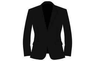 kostym siluett, män blazer eller jacka symbol enkel silhuett ikon på bakgrund vektor