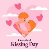 International küssen Tag Illustration Vektor Design
