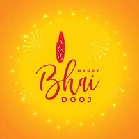 feiern bhai dooj kulturell Gelegenheit mit traditionell Hintergrund Design vektor