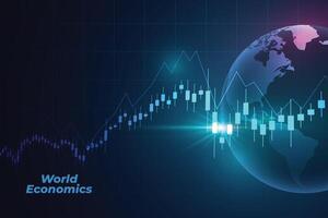 global Forex Handel Diagramm Hintergrund zum Fonds und Reichtum Verwaltung vektor