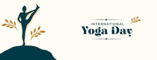 perfekt International Yoga Tag Poster zu inspirieren Ruhe und Wellness vektor